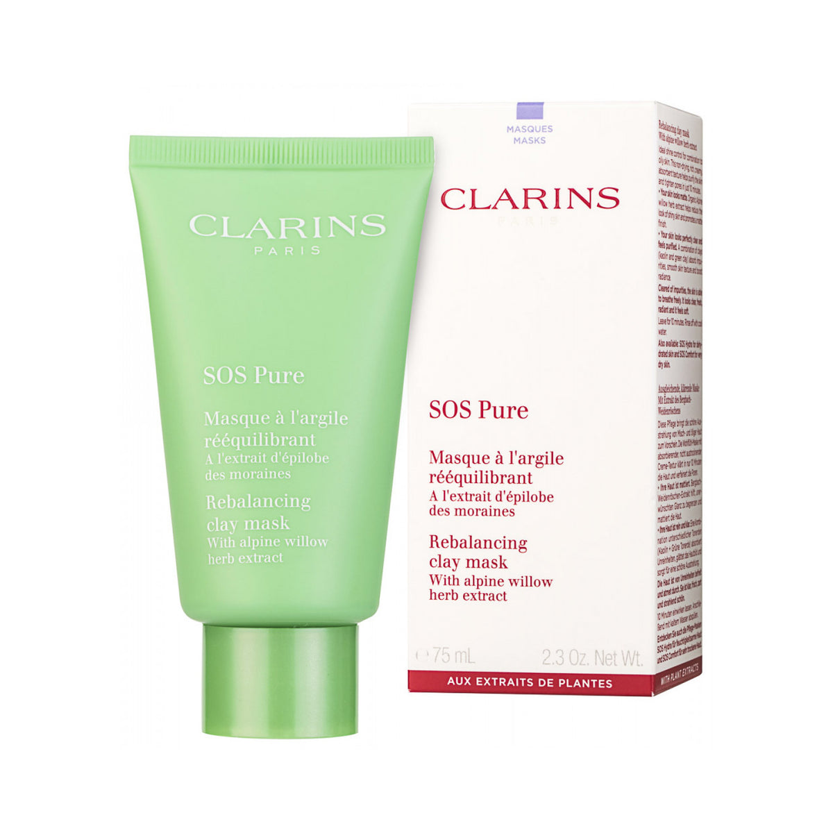 Clarins SOS Pure Rebalancing Clay Gesichtsmaske 75 ml