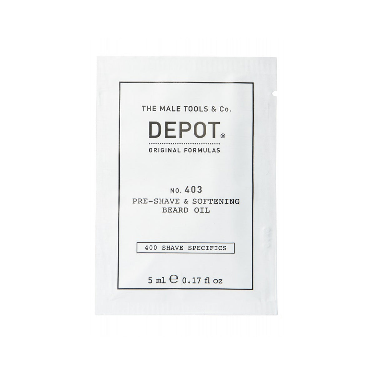 Depot No. 403 Pre-Shave and Softening Beard Oil 5 ml / Fresh Black Pepper