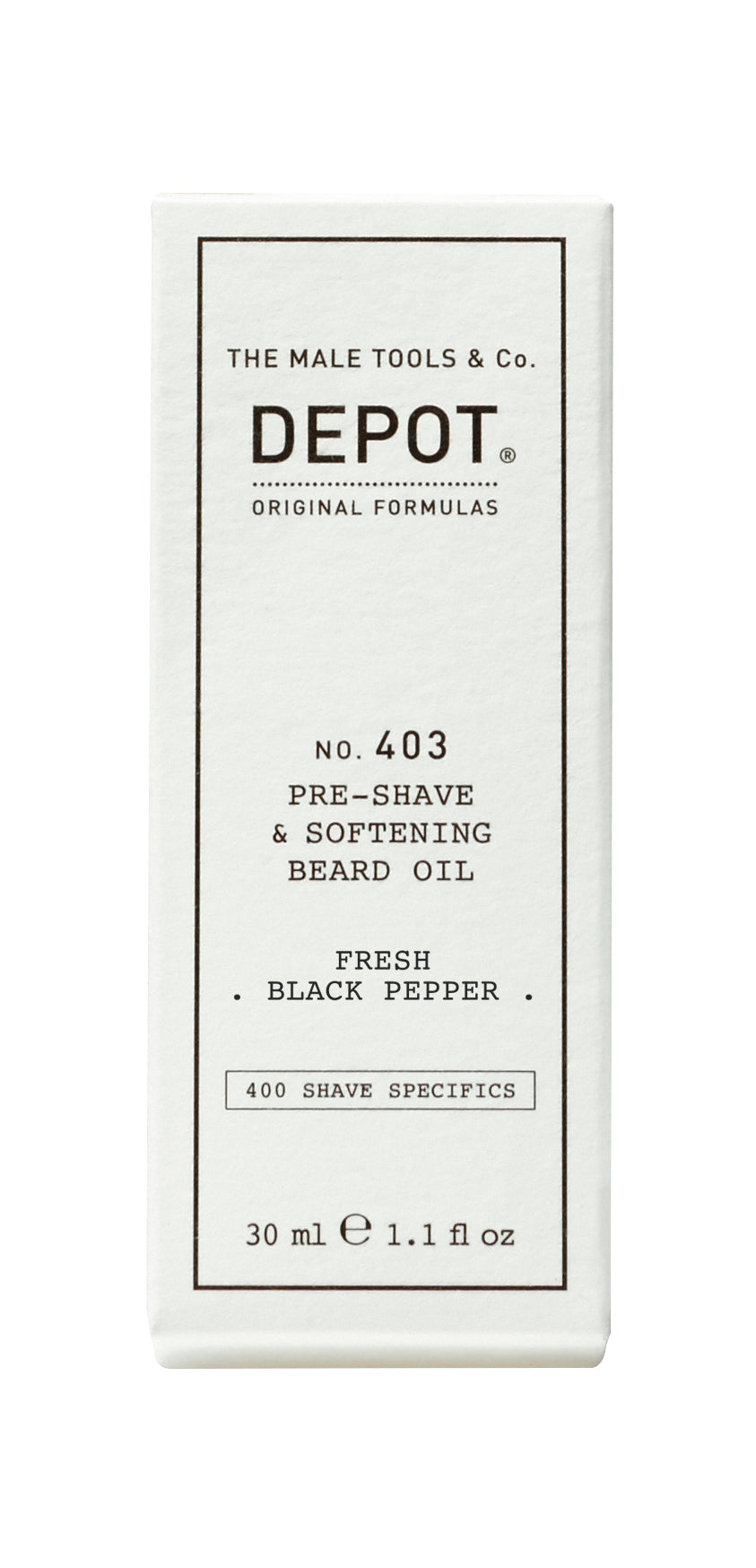 Depot No. 403 Pre-Shave and Softening Beard Oil 30 ml / Fresh Black Pepper