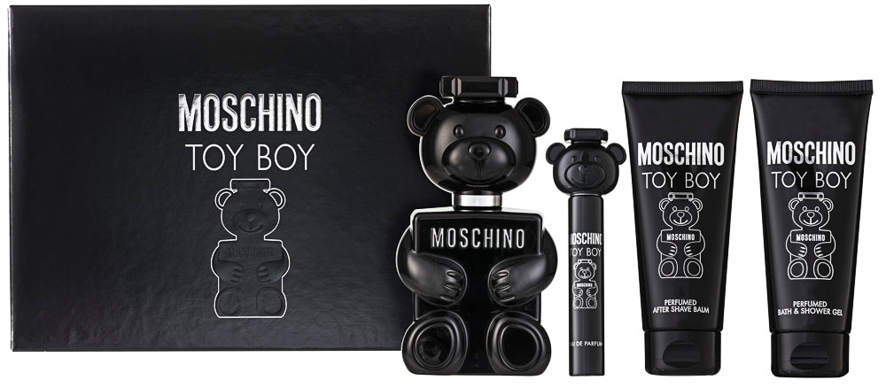 Moschino Toy Boy EDP Geschenkset EDP 100 ml + EDP 10 ml + 100 ml Duschgel + 100 ml After Shave Balm