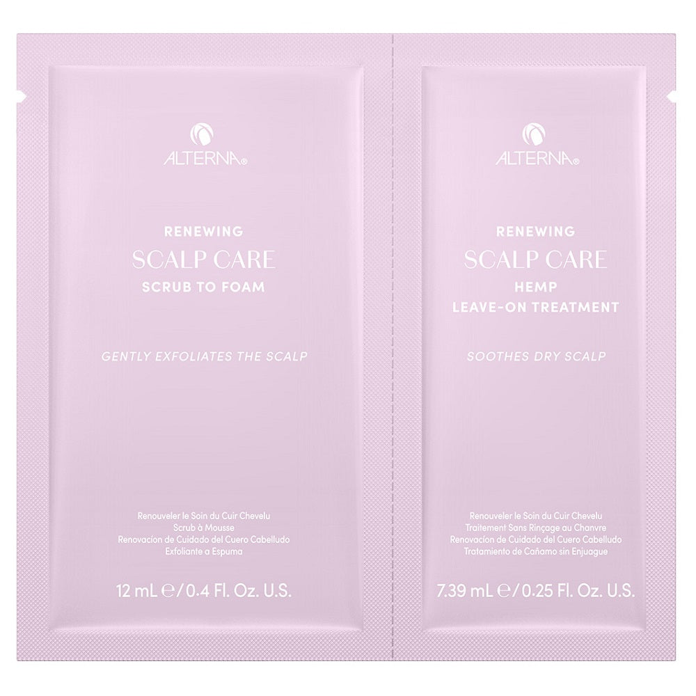 Alterna Caviar Renewing Scalp Care Duo Haarpflegeset 12 ml Scrub to Foam + 7 ml Hemp Leave-On Treatment
