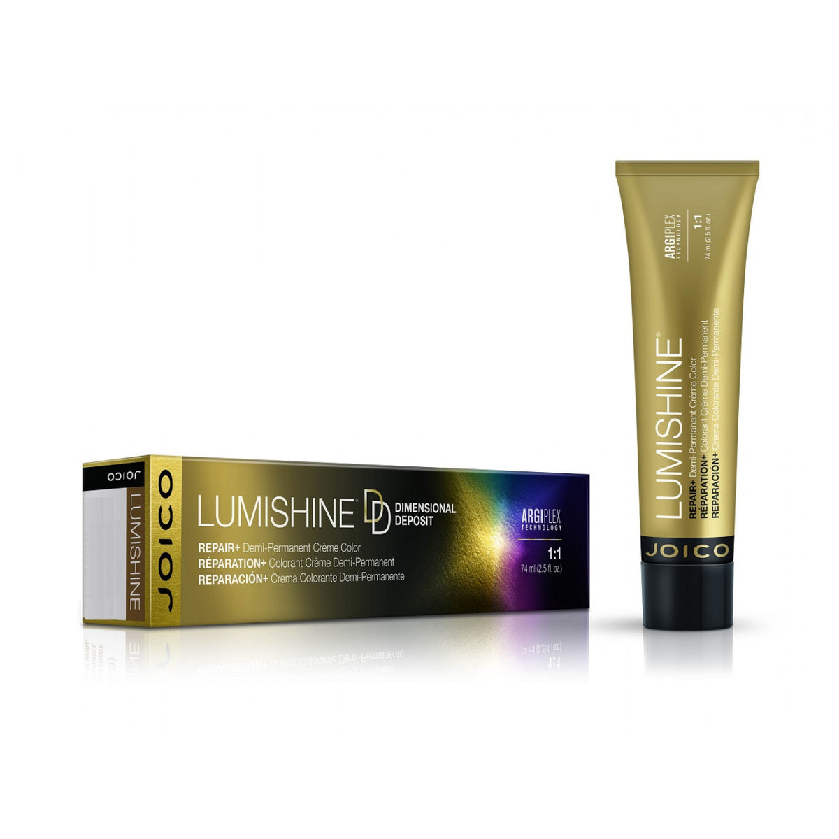 JOICO LumiShine Reprair+ Dimensional Deposit Demi-Permanent Creme Haarfarbe 74 ml / 9NW Natural Warm Light Blonde
