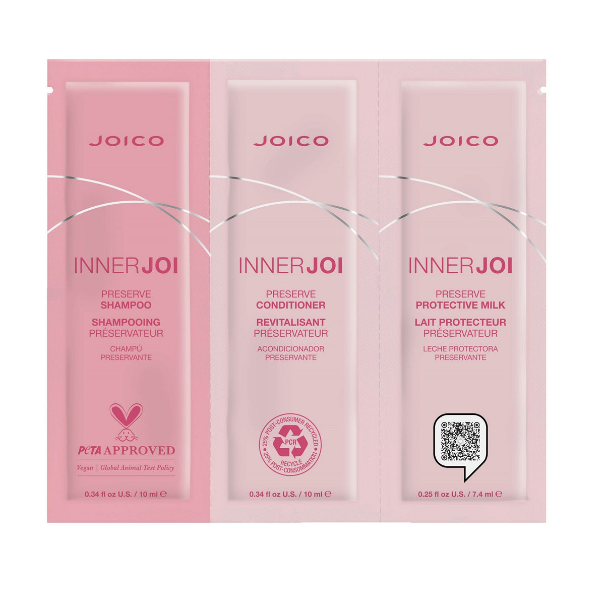 JOICO InnerJoi Preserve Trio Haarpflegeset Shampoo 10 ml + Conditioner 10 ml + Protective Milk 7.4 ml