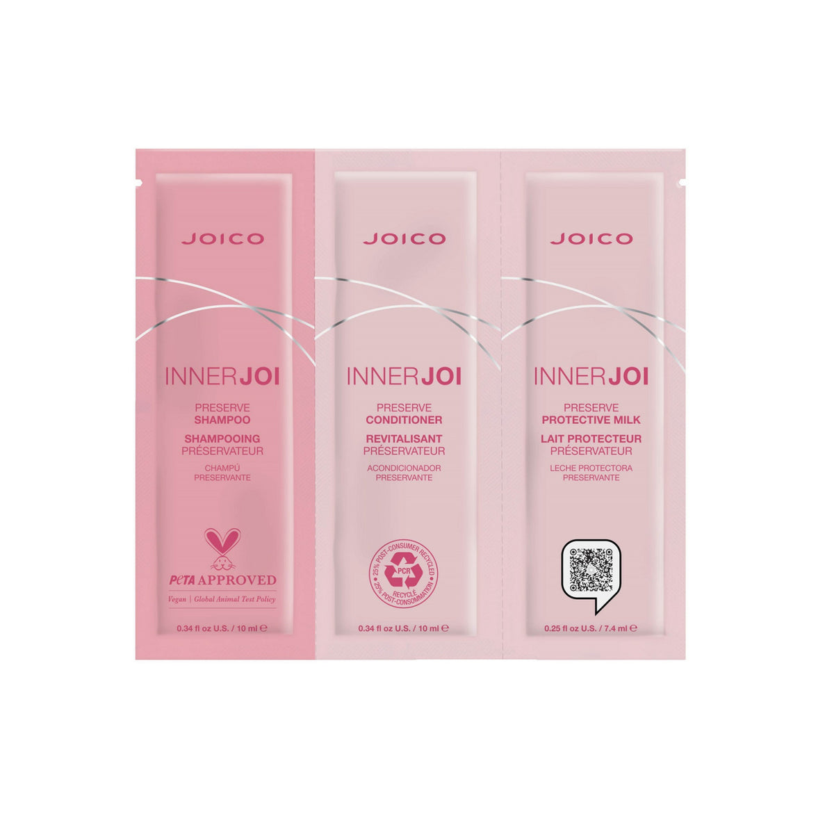 JOICO InnerJoi Preserve Trio Haarpflegeset Shampoo 10 ml + Conditioner 10 ml + Protective Milk 7.4 ml