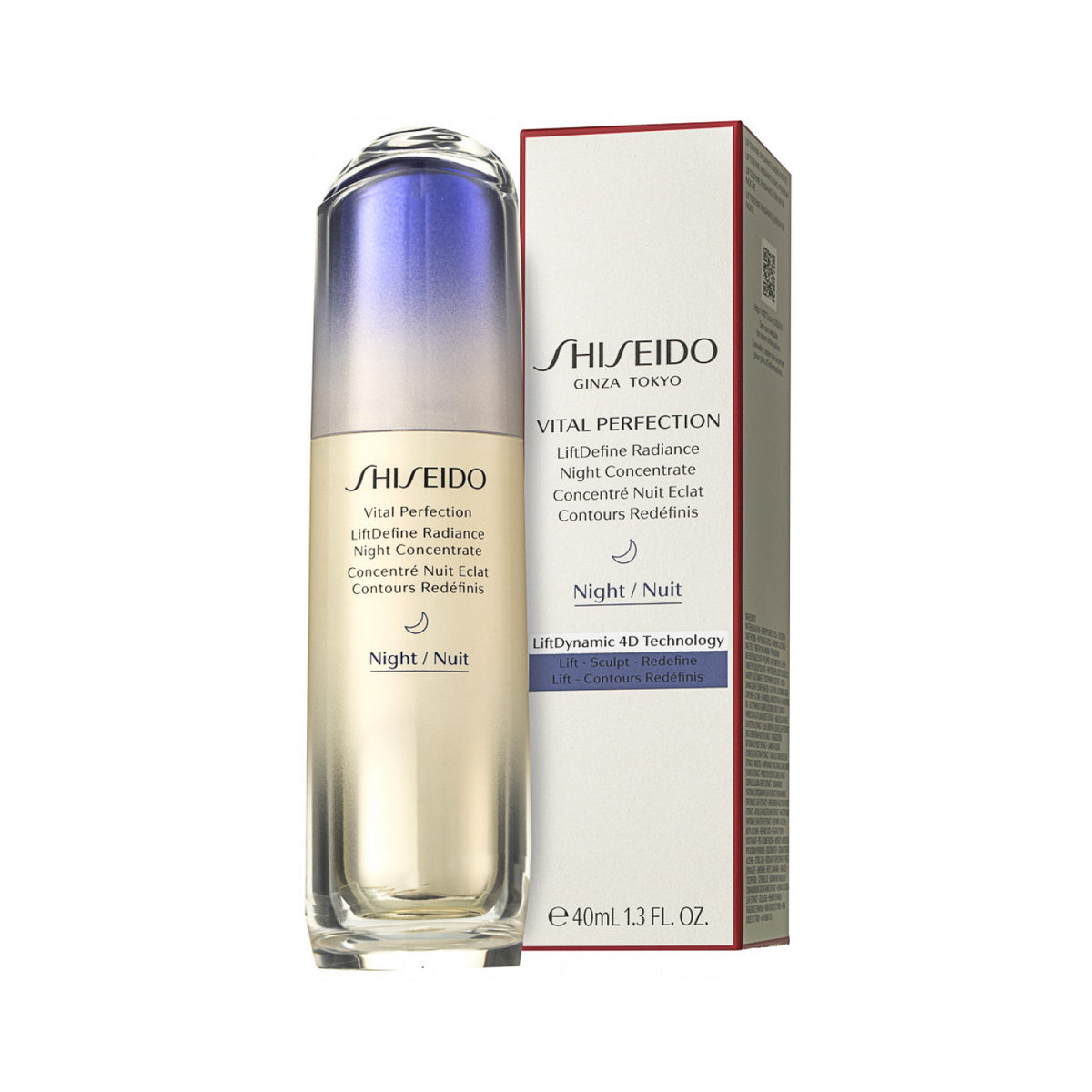 Shiseido Vital Perfection LiftDefine Radiance Night Concentrate Gesichtsserum 40 ml