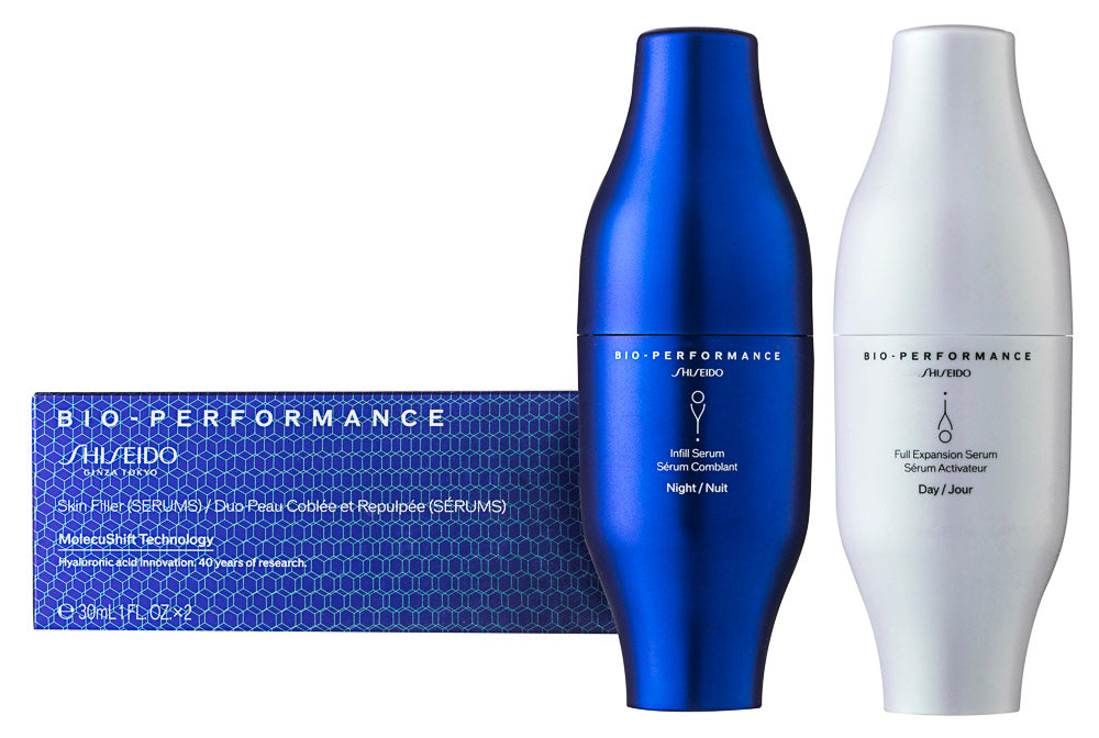 Shiseido Bio-Performance Skin Filler Duo Serum Gesichtspflege-Set Set 30 ml Nachtserum + 30 ml Tagesserum / Nachfüllbar