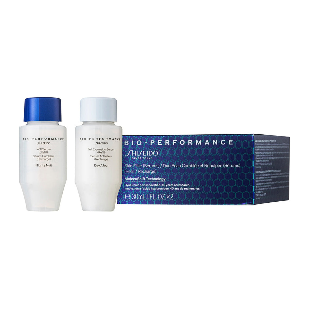Shiseido Bio-Performance Skin Filler Duo Serum Gesichtspflege-Set Set 30 ml Nachtserum + 30 ml Tagesserum / Nachfüllung
