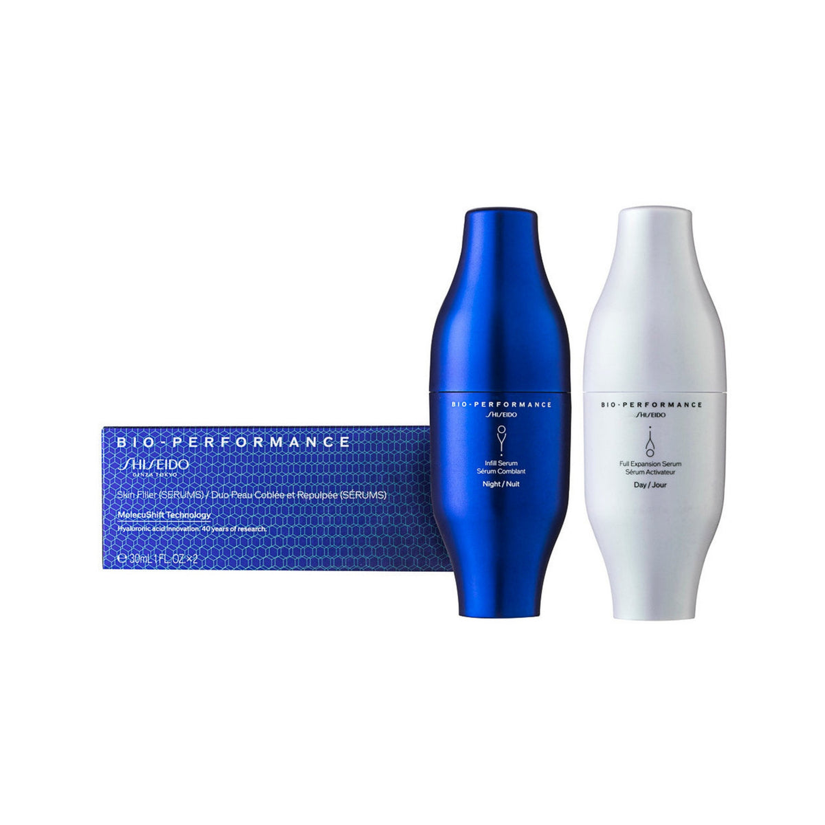 Shiseido Bio-Performance Skin Filler Duo Serum Gesichtspflege-Set Set 30 ml Nachtserum + 30 ml Tagesserum / Nachfüllbar