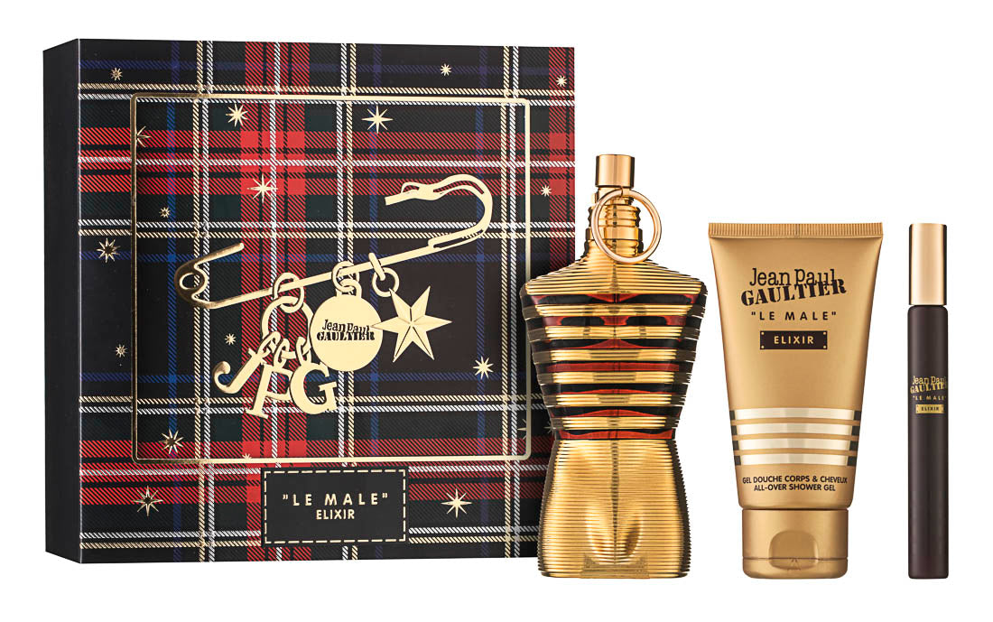 Jean Paul Gaultier Le Male Elixir Parfum Set 125 ml + 10 ml + 75 ml Duschgel