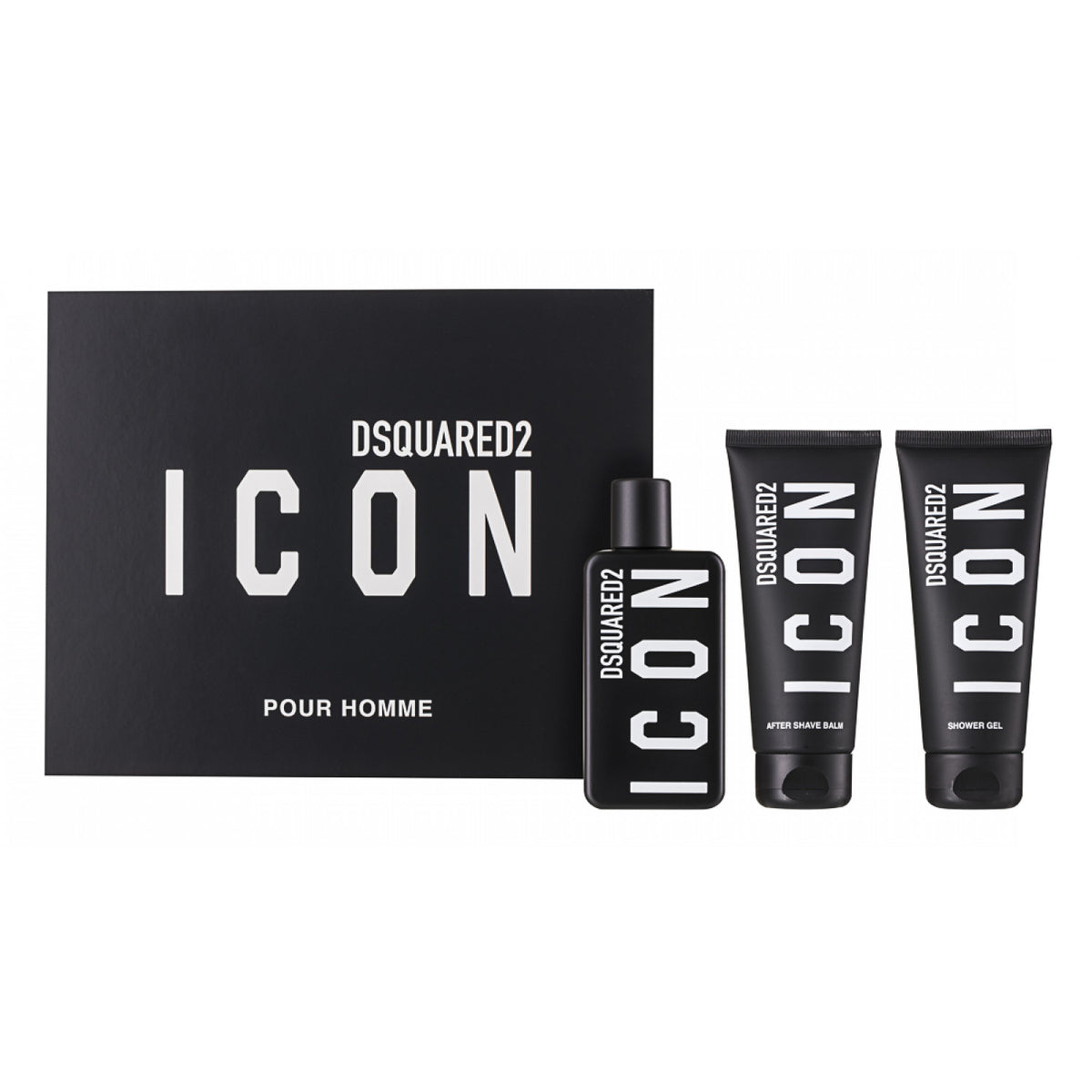 Dsquared2 Icon Pour Homme Eau de Parfum Set 100 ml + 100 ml Duschgel + 100 ml Aftershave Balm
