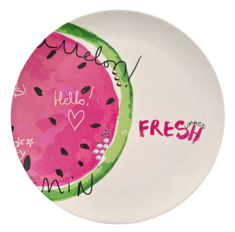 Milk Shake Wassermelone Bambusteller Goodie 1 Stk. / Mittel