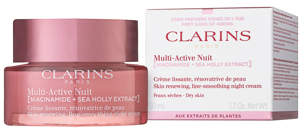 Clarins Multi-Active Nuit Niacinamide + Sea Holly Extract Dry Skin Nachtcreme 50 ml