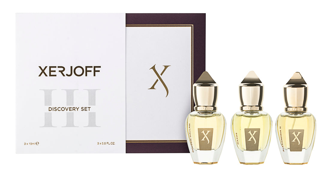 Xerjoff Discovery Set III EDP Geschenkset EDP 15 ml Naxos + EDP 15 ml Alexandria II + EDP 15 ml Golden Dallah