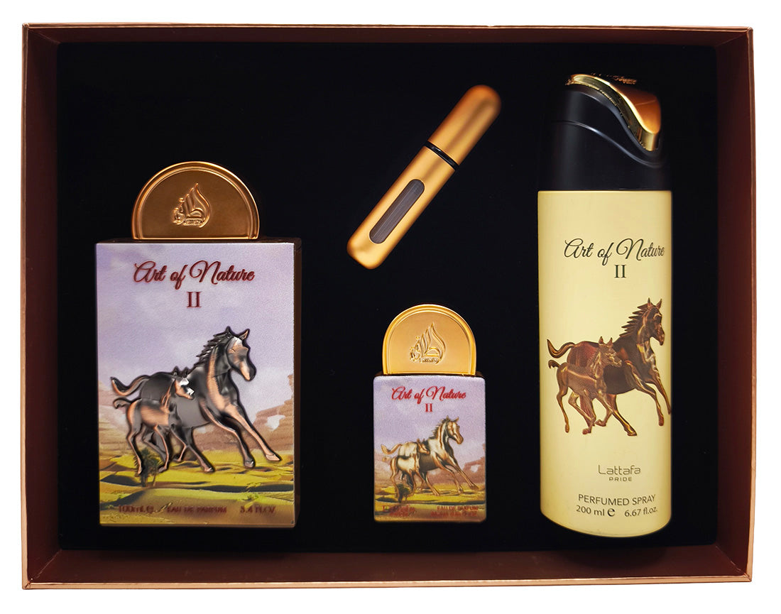 Lattafa Art of Nature II Eau de Parfum Set 100 ml + 20 ml + 200 ml Deodorant Spray
