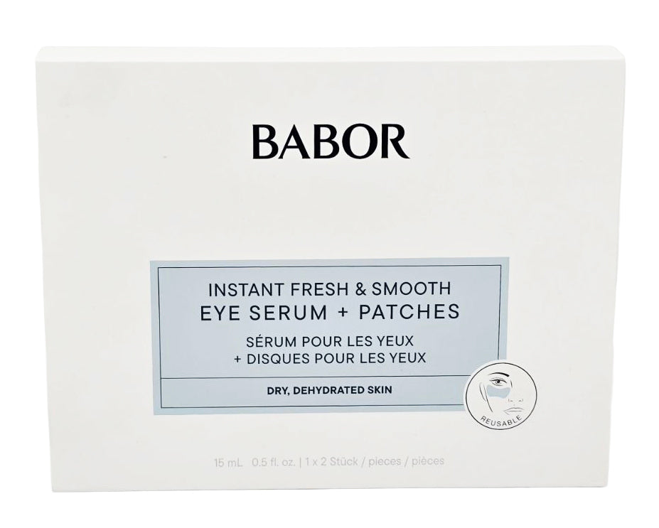 Babor Instant Fresh & Smooth Augenpflege-Set 15 ml Augenserum + 2 Stk. Augenpads