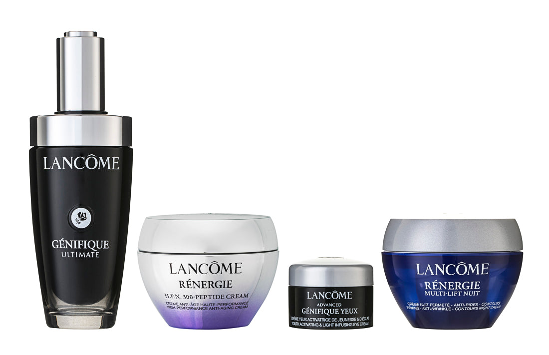 Lancôme Génifique Ultimate Gesichtsserum Set 50 ml + 15 ml Rénergie H.P.N. 300-Peptide Tagescreme + 15 ml Rénergie Multi-Lift Nachtcreme + 5 ml Advanced Génifique Augencreme