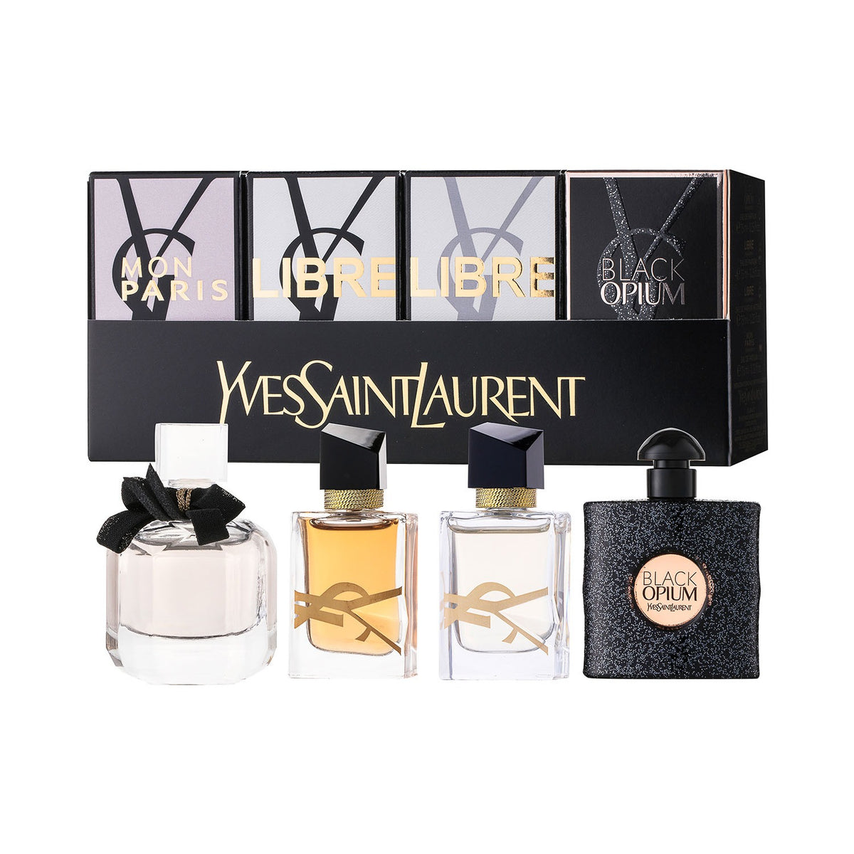 Yves Saint Laurent Miniature Collection EDP 7.5 ml Black Opium + EDP 7.5 ml Libre + EDP 7.5 ml Mon Paris + EDT 7.5 ml Libre