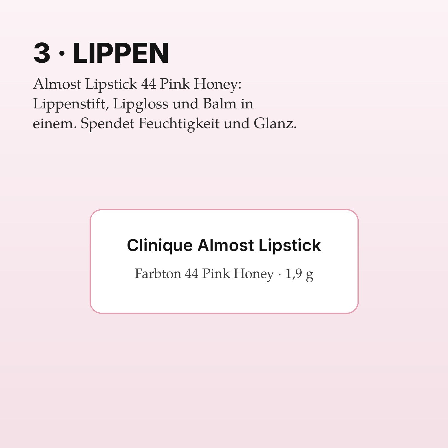 Clinique Almost Lipstick 44 Pink Honey