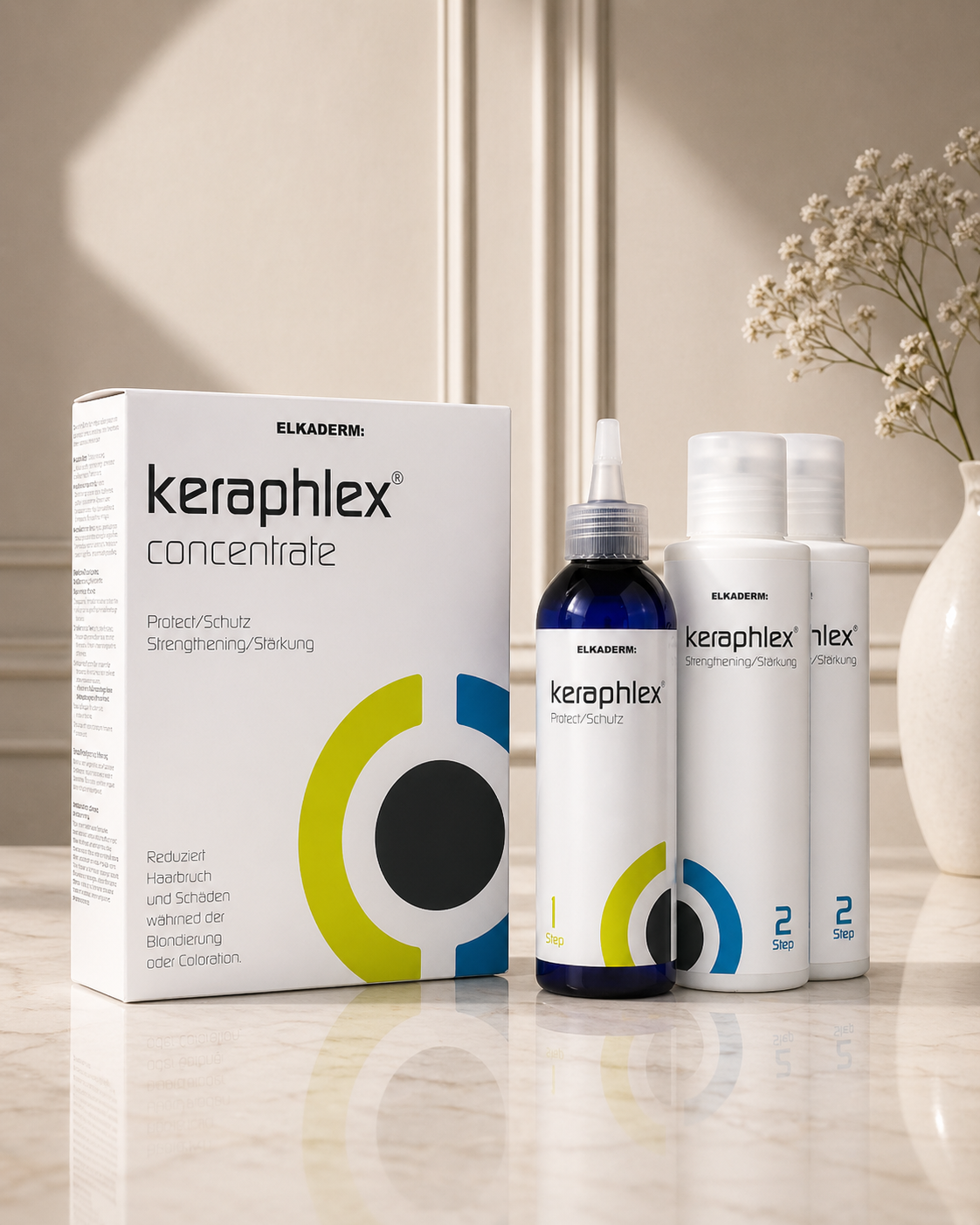 Elkaderm KERAPHLEX Concentrate Backbar Haarpflegeset