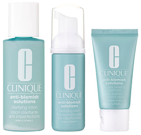 Clinique Anti-Blemish Solutions 3-Phasen Systempflege Geschenkset 50 ml Cleansing Foam + 100 ml Clarifying Lotion + 30 ml Clearing Moisturizer