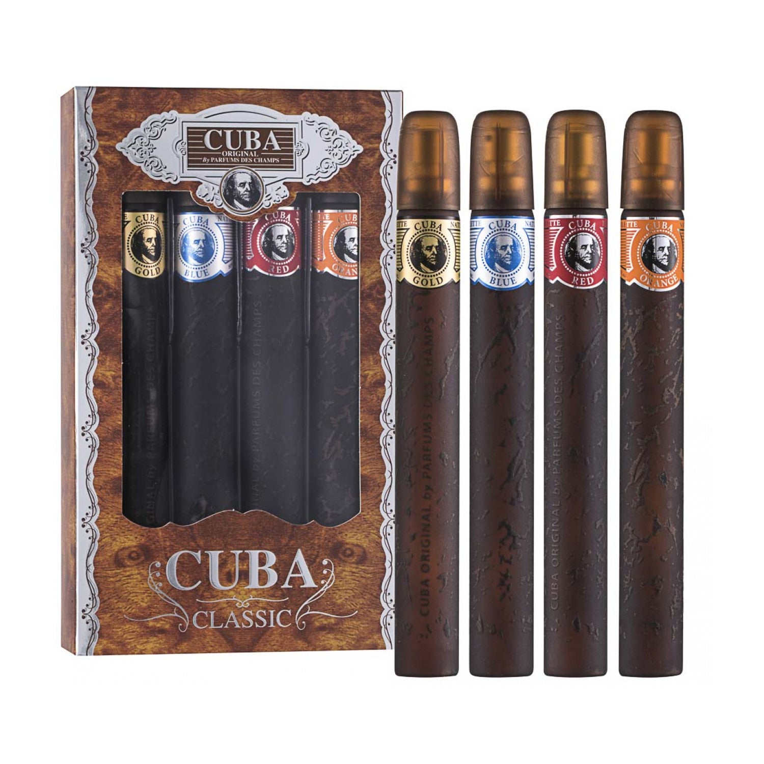 Cuba Paris Cuba EDT Geschenkset EDT Gold 35 ml + EDT Blue 35 ml + EDT Red 35 ml + EDT Orange 35 ml