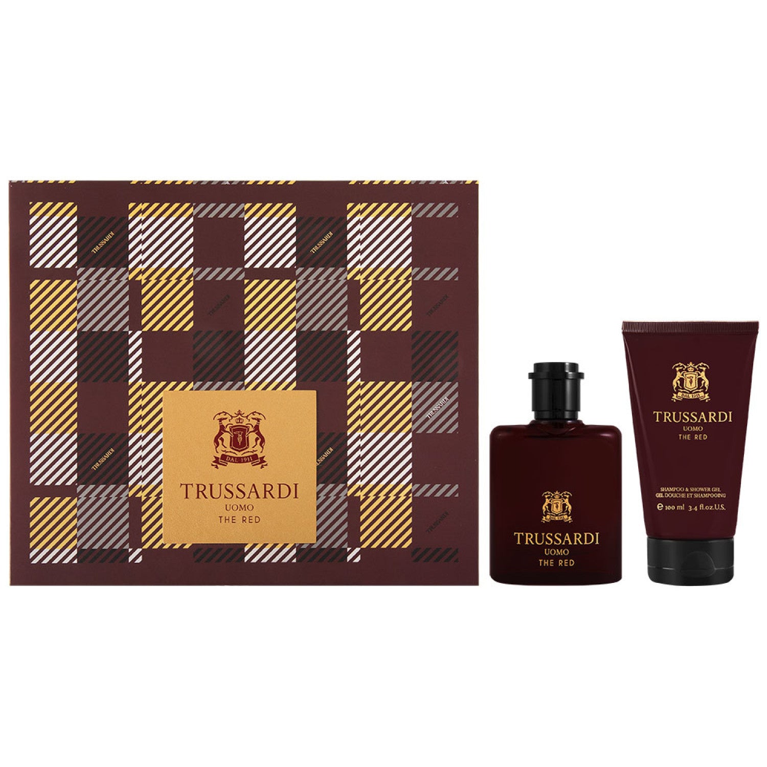 Trussardi Uomo The Red EDT Geschenkset EDT 100 ml + 100 ml Duschgel