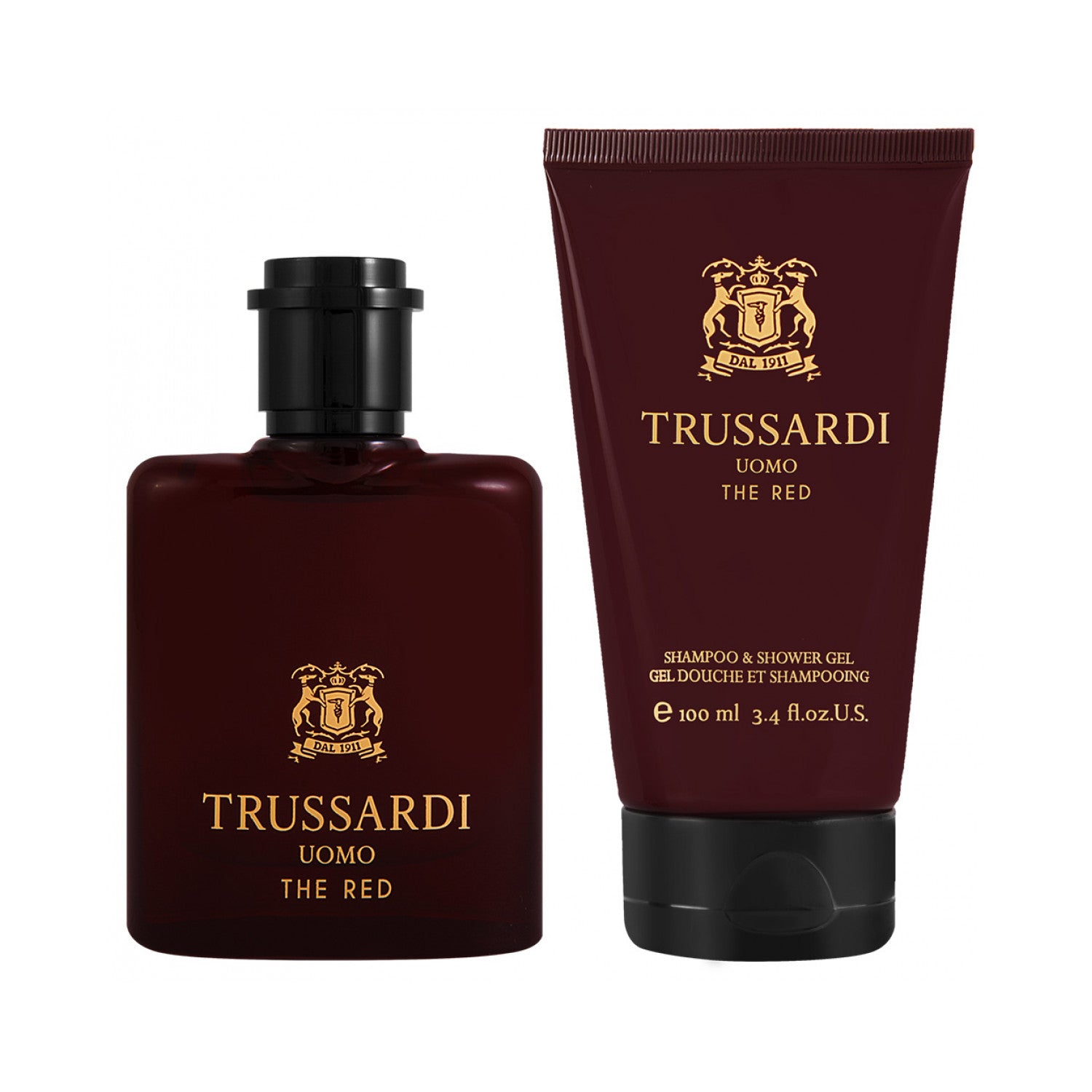 Trussardi Uomo The Red EDT Geschenkset EDT 100 ml + 100 ml Duschgel