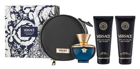 Versace Dylan Blue Pour Femme Eau de Parfum Set 100 ml + 100 ml Duschgel + 100 ml Körperlotion + Tasche