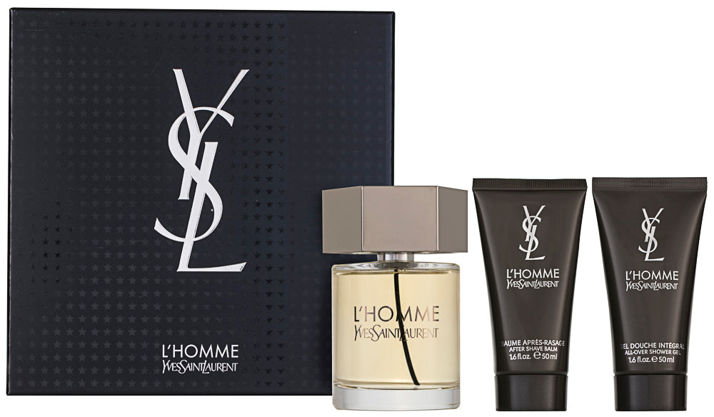 Yves Saint Laurent L`Homme Eau de Toilette Set 100 ml + 50 ml Aftershave Balm + 50 ml Duschgel