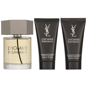 Yves Saint Laurent L`Homme Eau de Toilette Set 100 ml + 50 ml Aftershave Balm + 50 ml Duschgel
