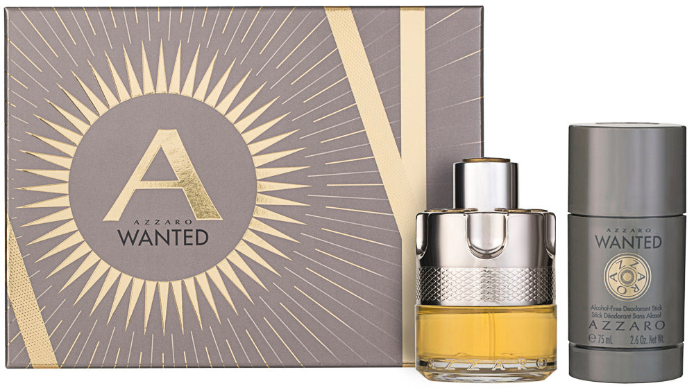 Azzaro Wanted Eau de Toilette EDT 50 ml + 75 ml Deodorant Stick Alcohol Free