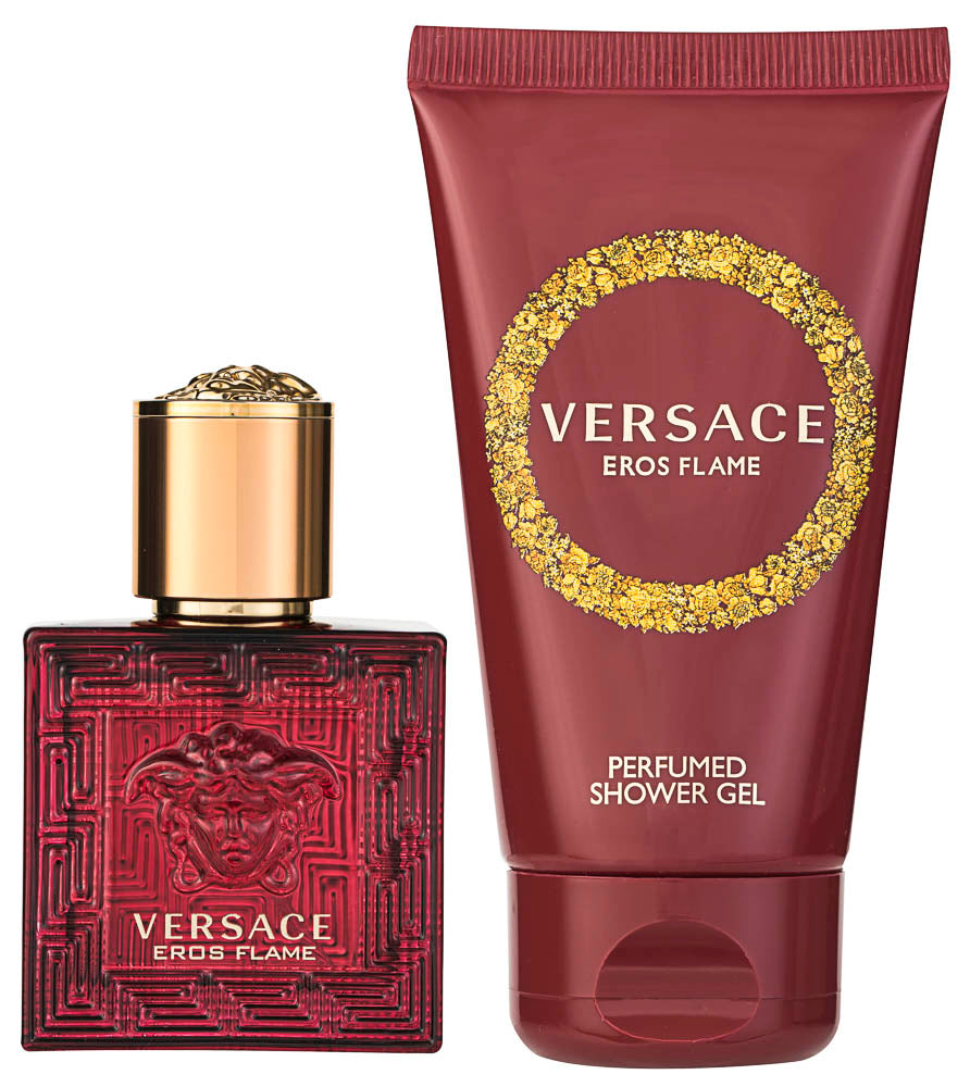 Versace Eros Flame Eau de Parfum Set 100 ml + 5 ml + 150 ml Duschgel