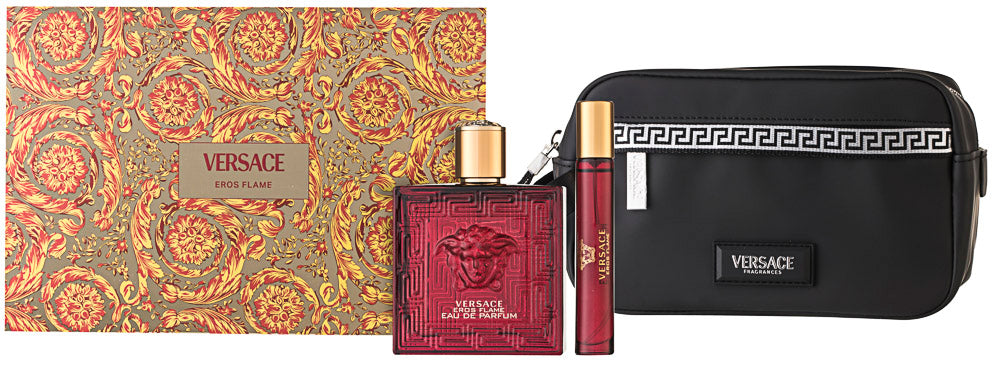 Versace Eros Flame Eau de Parfum Set 100 ml + 10 ml + Tasche