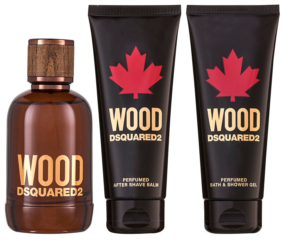 Dsquared2 Wood Pour Homme Eau de Toilette Set 100 ml + 100 ml Duschgel + 100 ml After Shave Balm