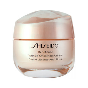 Shiseido Benefiance Wrinkle Smoothing Gesichtscreme Set 50 ml Gesichtscreme + 5 ml Gesichtsserum + 15 ml Nachtcreme + 3 ml Augencreme + Pouch