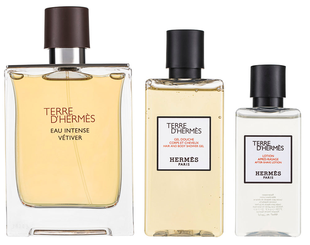 Hermès  Terre d`Hermès Eau Intense Vetiver EDP Geschenkset EDP 100 ml + 80 ml Duschgel + 40 ml Aftershave Lotion