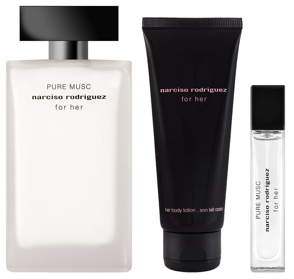 Narciso Rodriguez for Her Pure Musc EDP Geschenkset EDP 100 ml + EDP 10 ml + 50 ml Körperlotion