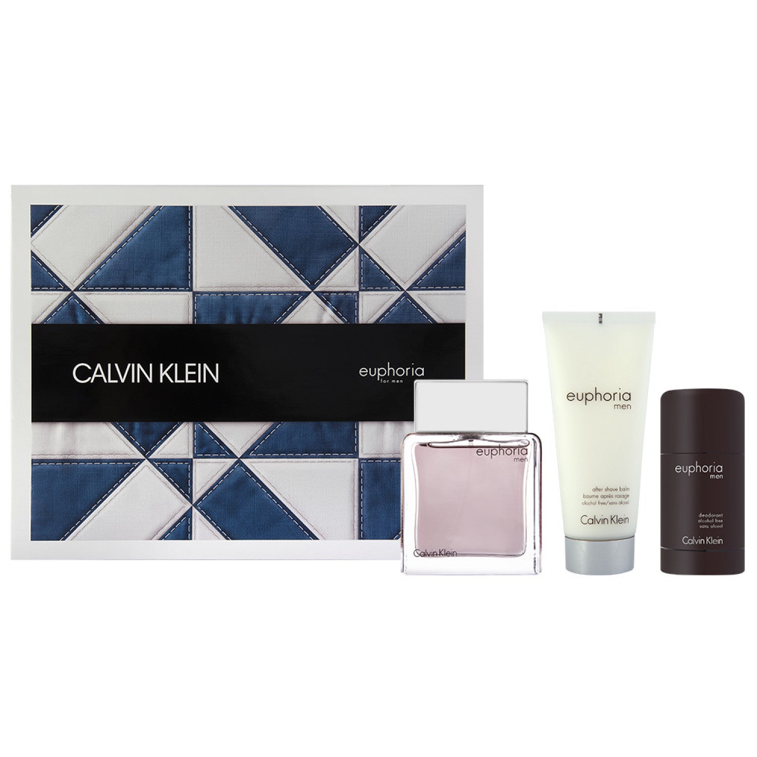 Calvin Klein Euphoria Men EDT Geschenkset EDT 100 ml + 100 ml Aftershave Balm + 75 ml Deodorant Stick