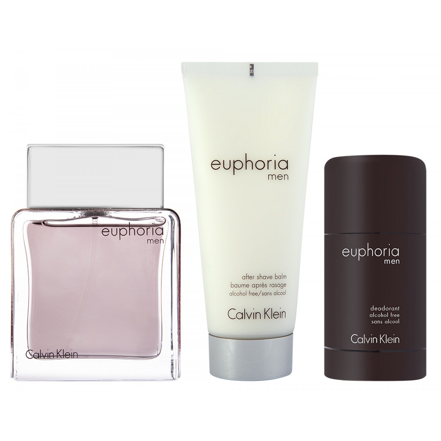 Calvin Klein Euphoria Men EDT Geschenkset EDT 100 ml + 100 ml Aftershave Balm + 75 ml Deodorant Stick