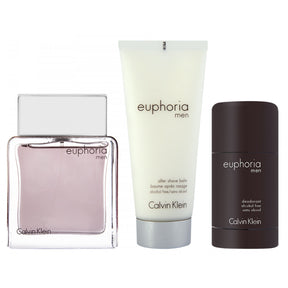 Calvin Klein Euphoria Men EDT Geschenkset EDT 100 ml + 100 ml Aftershave Balm + 75 ml Deodorant Stick