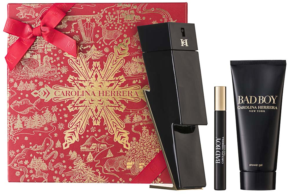 Carolina Herrera Bad Boy Eau de Toilette Set 100 ml + 10 ml + 100 ml Duschgel