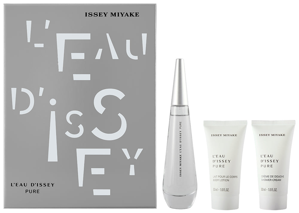 Issey Miyake L`Eau D`Issey Pure EDP Geschenkset EDP 50 ml + 50 ml Körperlotion + 50 ml Duschgel 