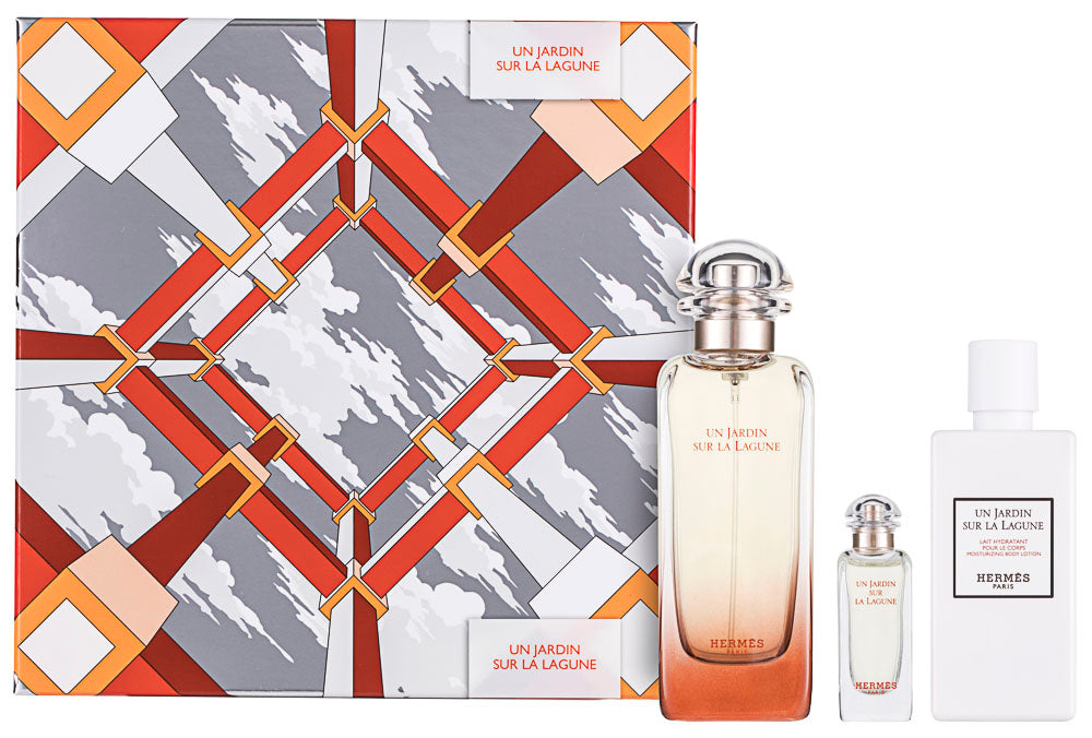 Hermès Un Jardin Sur La Lagune EDT Geschenkset EDT 100 ml + EDT 7.5 ml + 80 Körperlotion