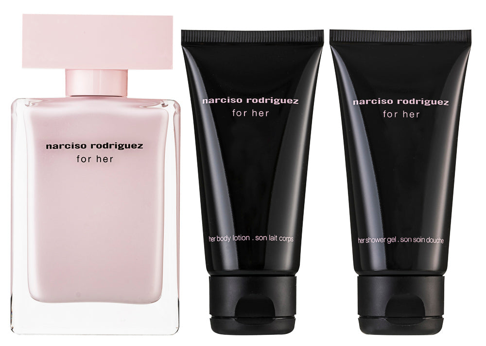 Narciso Rodriguez For Her EDP Geschenkset EDP 50 ml + 50 ml Körperlotion + 50 ml Duschgel