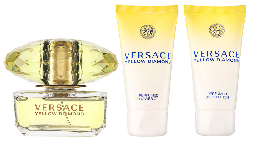Versace Yellow Diamond EDT Geschenkset EDT 50 ml + 50 ml Duschgel + 50 ml Körperlotion