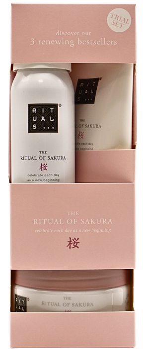 Rituals The Ritual of Sakura Gesichtspflege-Set 50 ml Duschschaum + 125 g Körperpeeling + 70 g Körpercreme