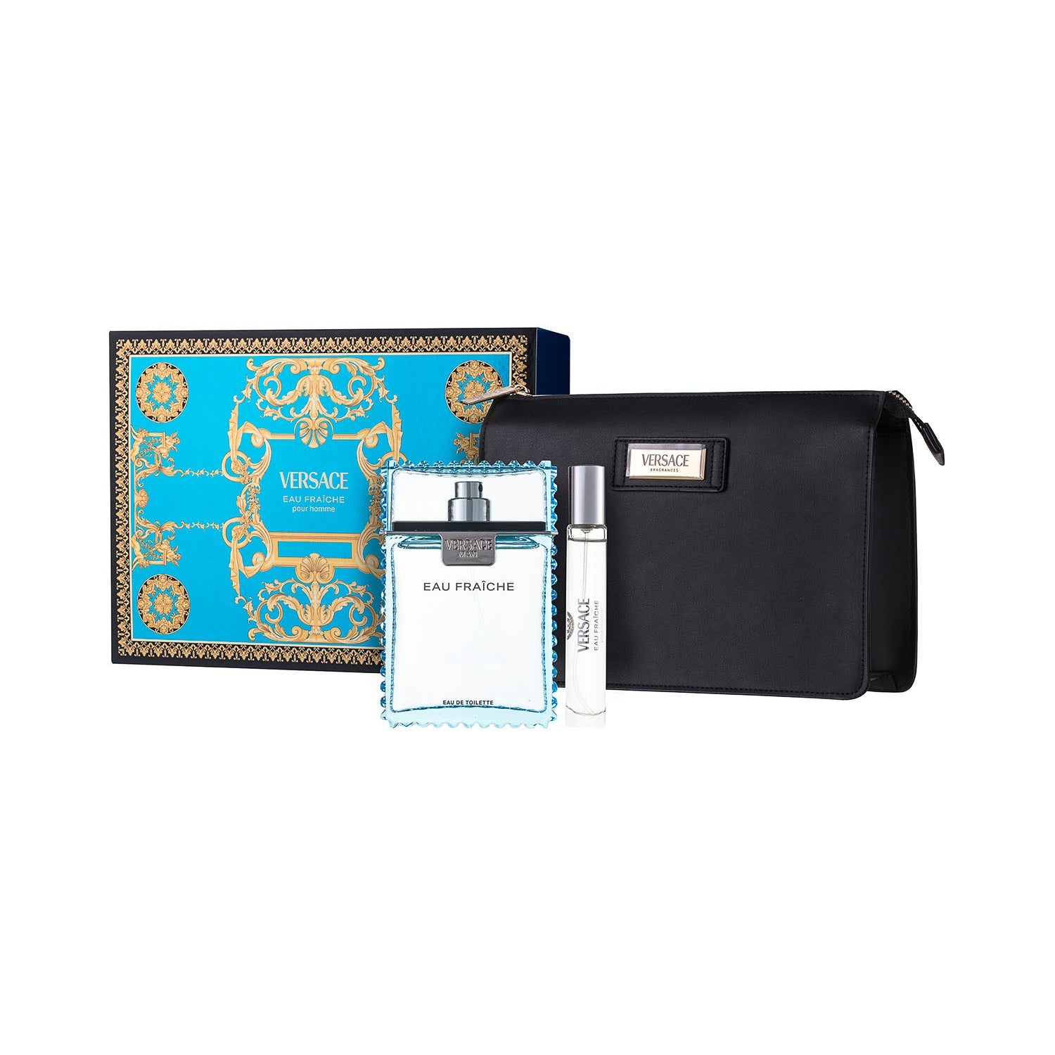 Versace Man Eau Fraiche Eau de Toilette Set 100 ml + 10 ml + Tasche