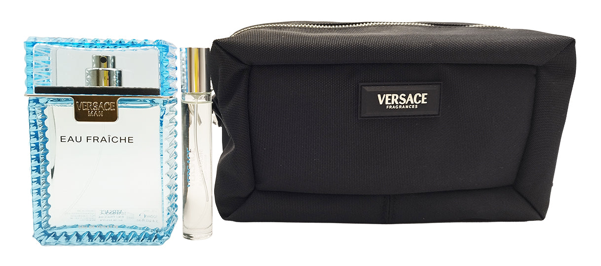 Versace Man Eau Fraiche Eau de Toilette Set 100 ml + 10 ml + Kosmetiktasche