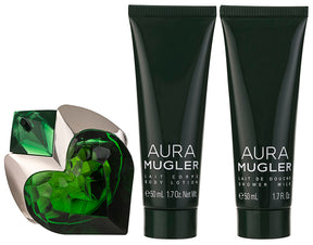 Mugler Aura EDP Geschenkset EDP 30 ml Nahfüllbar + Body Lotion 50 ml + Duschegel 50 ml  