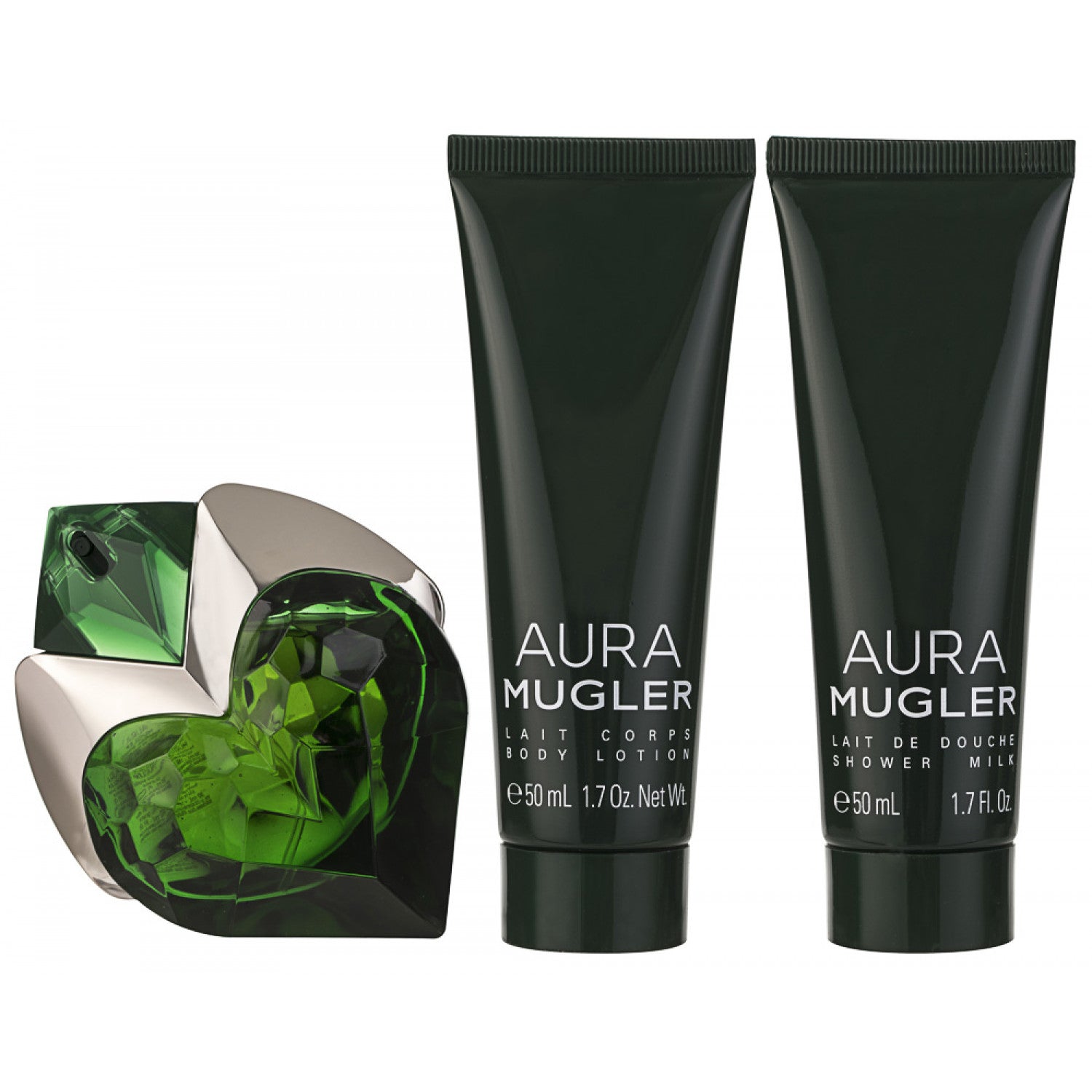 Mugler Aura EDP Geschenkset EDP 30 ml Nahfüllbar + Body Lotion 50 ml + Duschegel 50 ml